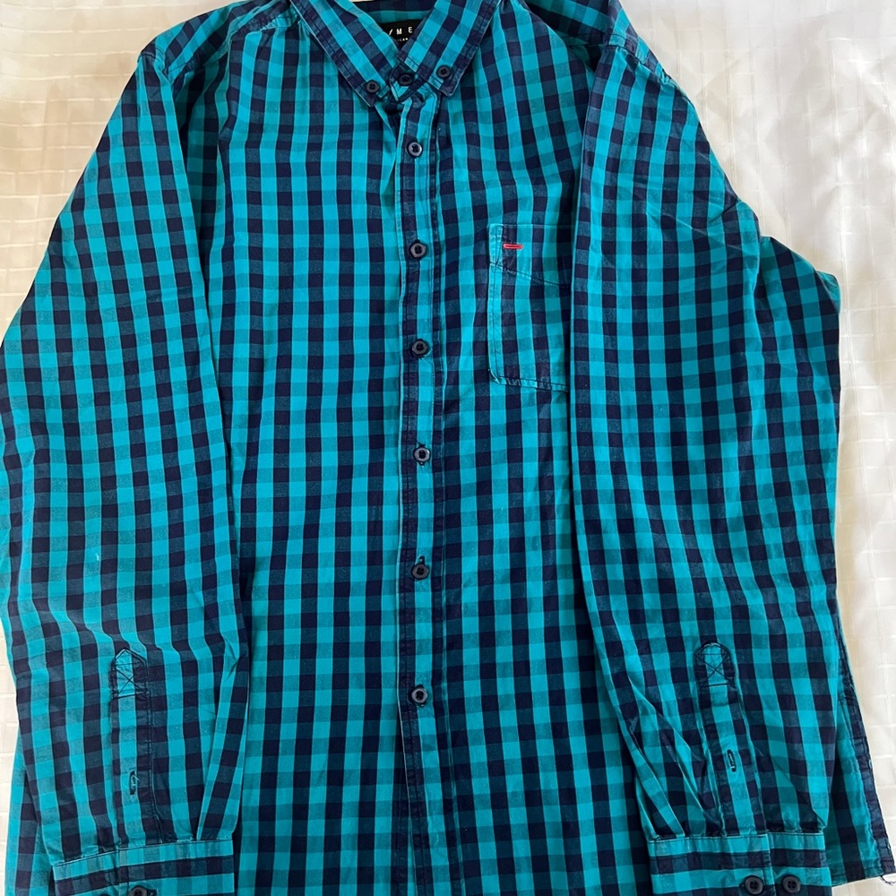 Mens Button Down Shirts Cotton Long Sleeve Shirt Regular Fit